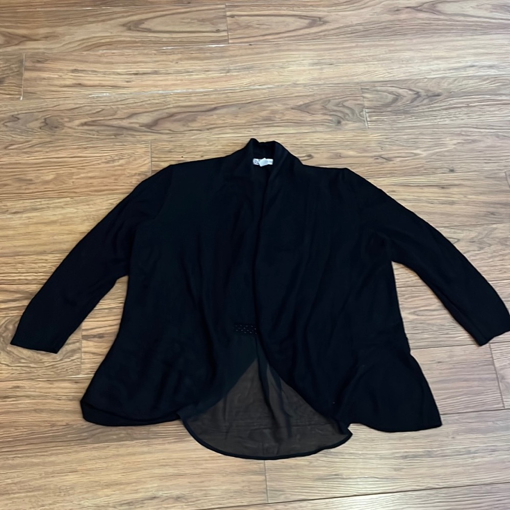Black Women’s Misses Dressbarn Cardigan Black Sweater Sz Petite Large